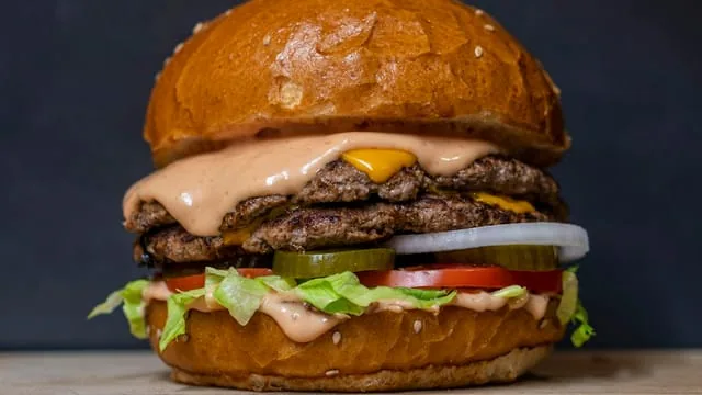 Whiskey River BBQ Burger — menu illustration