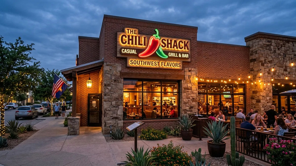 Chili’s grill and bar exterior with iconic chili signage